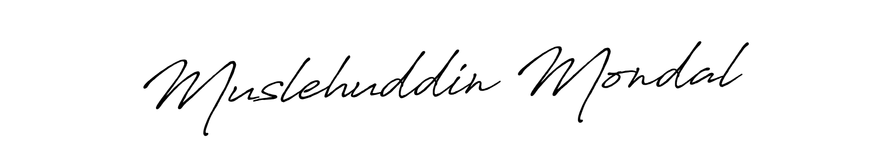 Use a signature maker to create a handwritten signature online. With this signature software, you can design (Antro_Vectra_Bolder) your own signature for name Muslehuddin Mondal. Muslehuddin Mondal signature style 7 images and pictures png