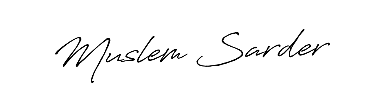 Also we have Muslem Sarder name is the best signature style. Create professional handwritten signature collection using Antro_Vectra_Bolder autograph style. Muslem Sarder signature style 7 images and pictures png