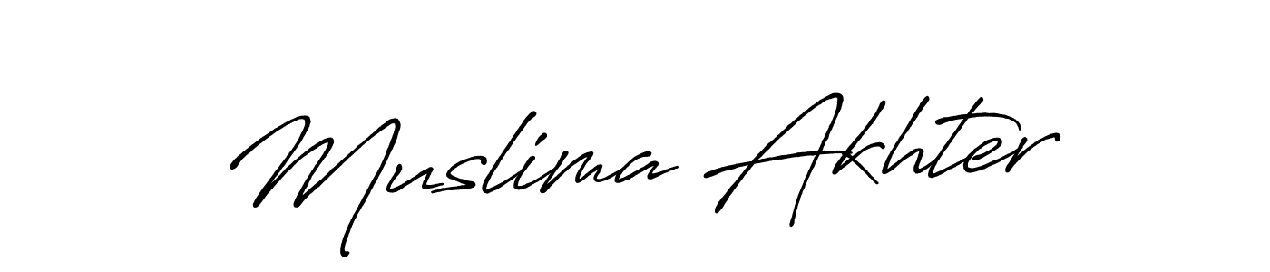 if you are searching for the best signature style for your name Muslima Akhter. so please give up your signature search. here we have designed multiple signature styles  using Antro_Vectra_Bolder. Muslima Akhter signature style 7 images and pictures png
