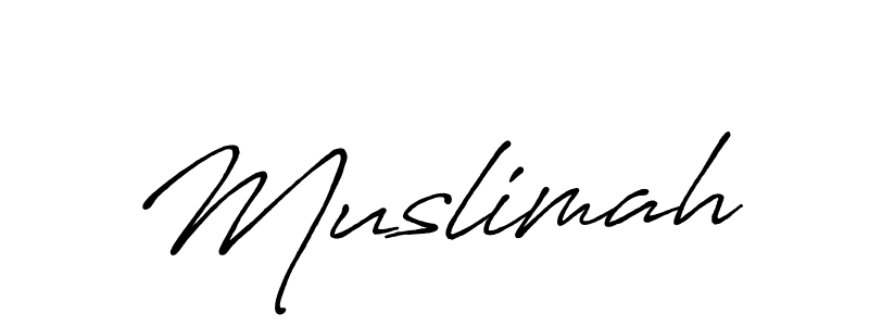 The best way (Antro_Vectra_Bolder) to make a short signature is to pick only two or three words in your name. The name Muslimah include a total of six letters. For converting this name. Muslimah signature style 7 images and pictures png