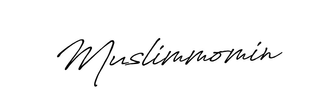 Design your own signature with our free online signature maker. With this signature software, you can create a handwritten (Antro_Vectra_Bolder) signature for name Muslimmomin. Muslimmomin signature style 7 images and pictures png