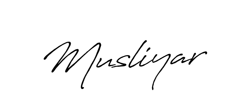 Musliyar stylish signature style. Best Handwritten Sign (Antro_Vectra_Bolder) for my name. Handwritten Signature Collection Ideas for my name Musliyar. Musliyar signature style 7 images and pictures png
