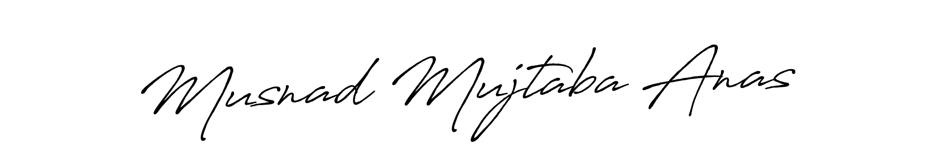 Use a signature maker to create a handwritten signature online. With this signature software, you can design (Antro_Vectra_Bolder) your own signature for name Musnad Mujtaba Anas. Musnad Mujtaba Anas signature style 7 images and pictures png