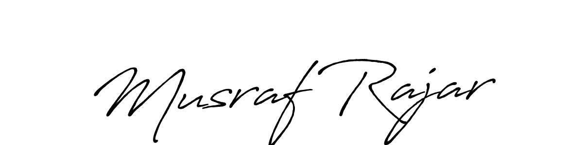 Create a beautiful signature design for name Musraf Rajar. With this signature (Antro_Vectra_Bolder) fonts, you can make a handwritten signature for free. Musraf Rajar signature style 7 images and pictures png