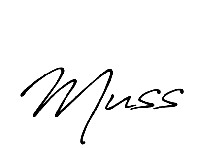 How to make Muss name signature. Use Antro_Vectra_Bolder style for creating short signs online. This is the latest handwritten sign. Muss signature style 7 images and pictures png