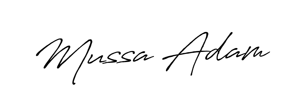Create a beautiful signature design for name Mussa Adam. With this signature (Antro_Vectra_Bolder) fonts, you can make a handwritten signature for free. Mussa Adam signature style 7 images and pictures png