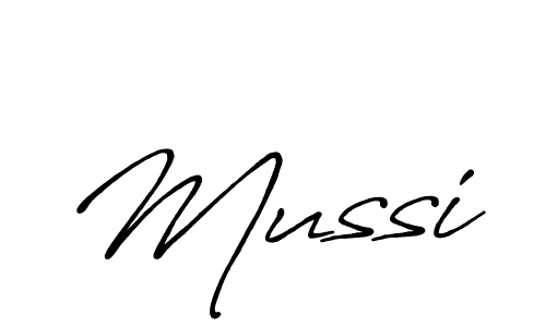 Mussi stylish signature style. Best Handwritten Sign (Antro_Vectra_Bolder) for my name. Handwritten Signature Collection Ideas for my name Mussi. Mussi signature style 7 images and pictures png