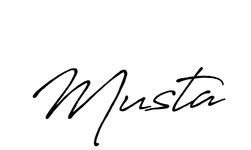 Design your own signature with our free online signature maker. With this signature software, you can create a handwritten (Antro_Vectra_Bolder) signature for name Musta. Musta signature style 7 images and pictures png