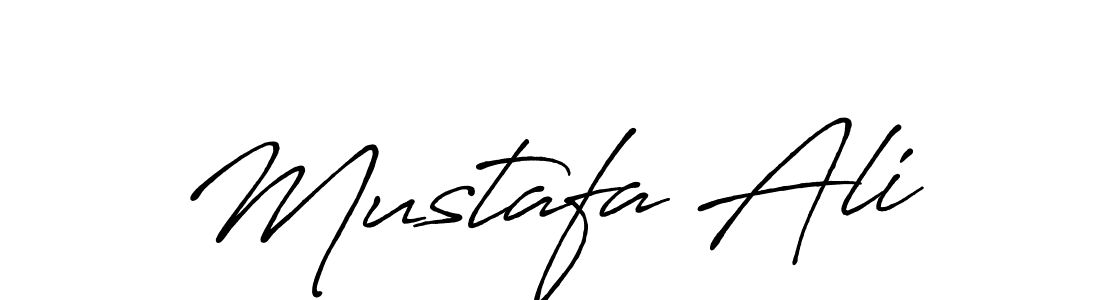 Make a beautiful signature design for name Mustafa Ali. With this signature (Antro_Vectra_Bolder) style, you can create a handwritten signature for free. Mustafa Ali signature style 7 images and pictures png