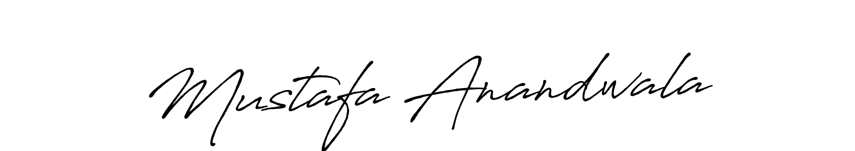 Create a beautiful signature design for name Mustafa Anandwala. With this signature (Antro_Vectra_Bolder) fonts, you can make a handwritten signature for free. Mustafa Anandwala signature style 7 images and pictures png