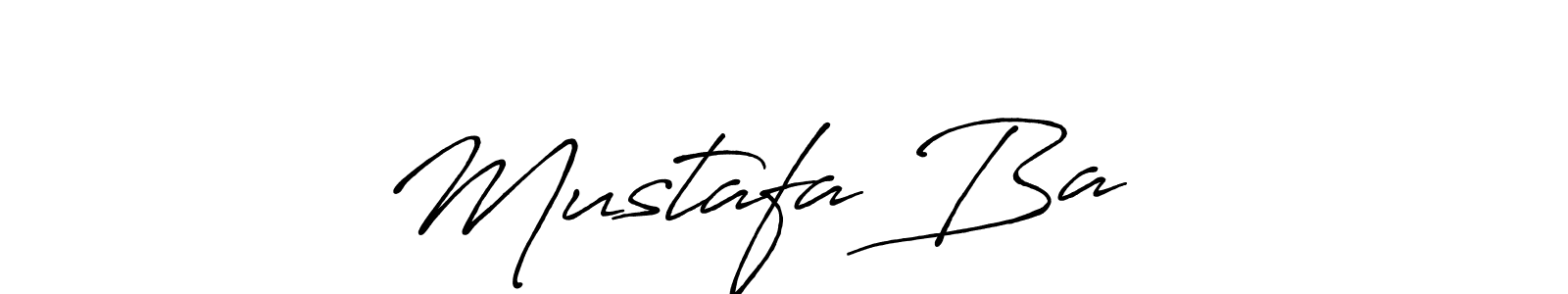 How to make Mustafa Bağış name signature. Use Antro_Vectra_Bolder style for creating short signs online. This is the latest handwritten sign. Mustafa Bağış signature style 7 images and pictures png