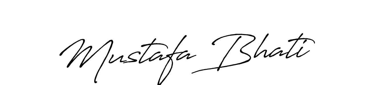 Use a signature maker to create a handwritten signature online. With this signature software, you can design (Antro_Vectra_Bolder) your own signature for name Mustafa Bhati. Mustafa Bhati signature style 7 images and pictures png