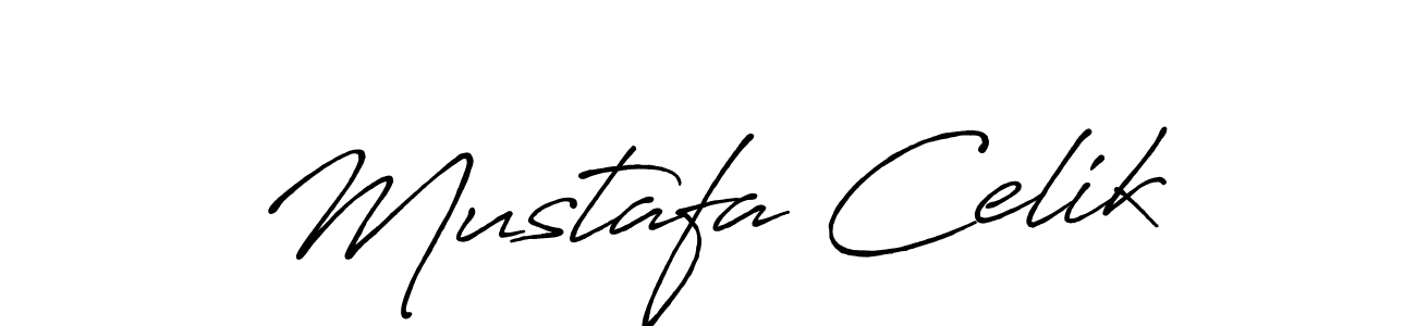 Create a beautiful signature design for name Mustafa Celik. With this signature (Antro_Vectra_Bolder) fonts, you can make a handwritten signature for free. Mustafa Celik signature style 7 images and pictures png