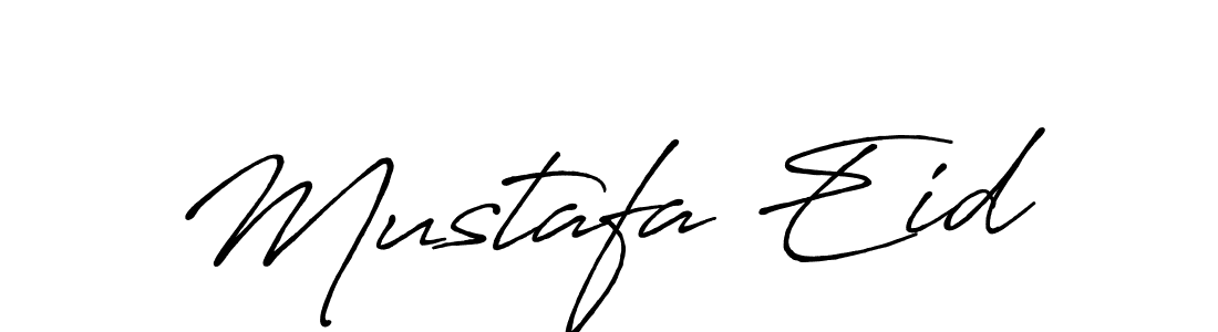 Make a beautiful signature design for name Mustafa Eid. With this signature (Antro_Vectra_Bolder) style, you can create a handwritten signature for free. Mustafa Eid signature style 7 images and pictures png