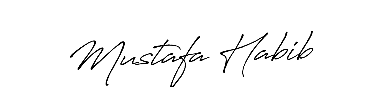 Also we have Mustafa Habib name is the best signature style. Create professional handwritten signature collection using Antro_Vectra_Bolder autograph style. Mustafa Habib signature style 7 images and pictures png