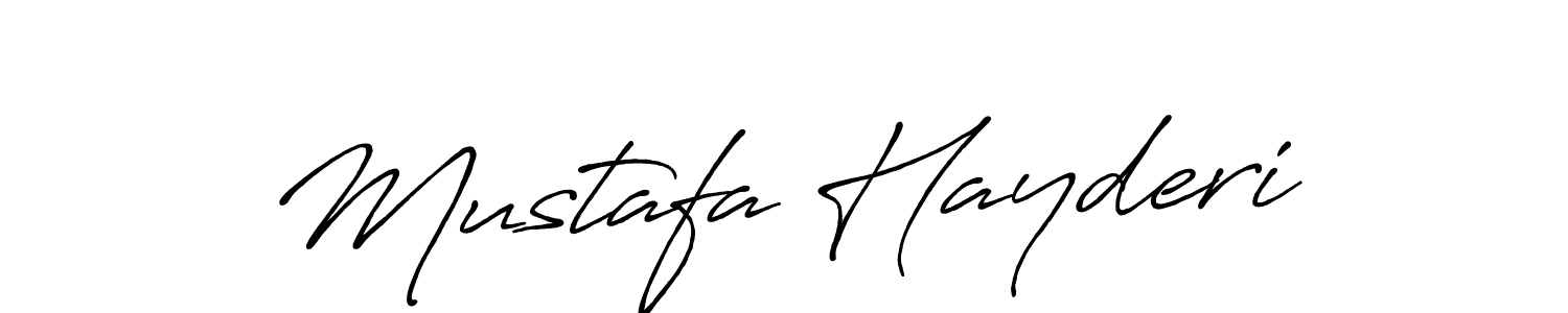 Mustafa Hayderi stylish signature style. Best Handwritten Sign (Antro_Vectra_Bolder) for my name. Handwritten Signature Collection Ideas for my name Mustafa Hayderi. Mustafa Hayderi signature style 7 images and pictures png