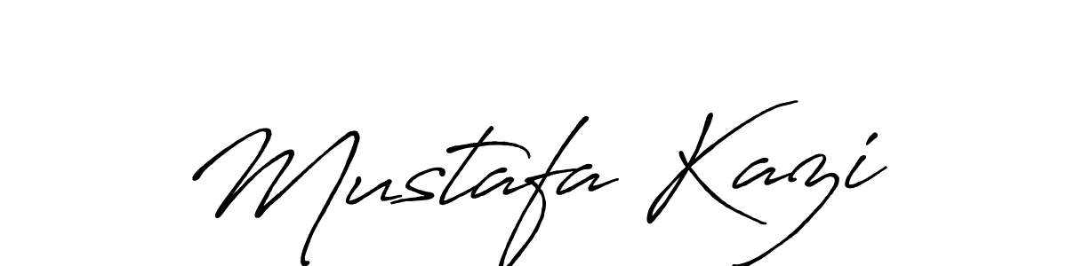 How to make Mustafa Kazi name signature. Use Antro_Vectra_Bolder style for creating short signs online. This is the latest handwritten sign. Mustafa Kazi signature style 7 images and pictures png