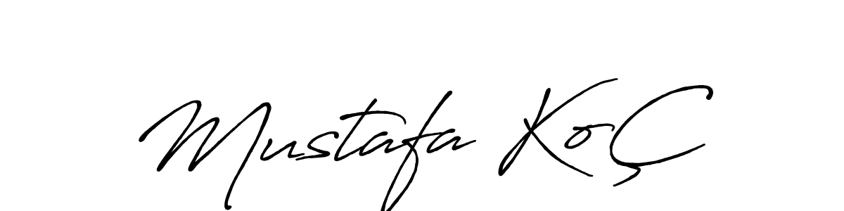 How to make Mustafa KoÇ signature? Antro_Vectra_Bolder is a professional autograph style. Create handwritten signature for Mustafa KoÇ name. Mustafa KoÇ signature style 7 images and pictures png