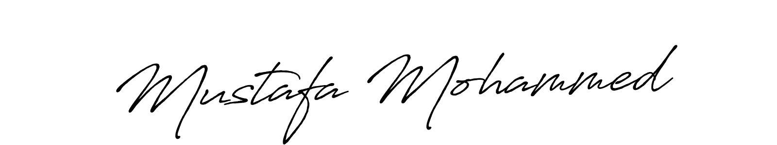 Design your own signature with our free online signature maker. With this signature software, you can create a handwritten (Antro_Vectra_Bolder) signature for name Mustafa Mohammed. Mustafa Mohammed signature style 7 images and pictures png