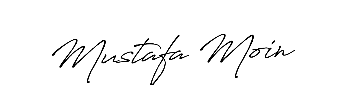 Design your own signature with our free online signature maker. With this signature software, you can create a handwritten (Antro_Vectra_Bolder) signature for name Mustafa Moin. Mustafa Moin signature style 7 images and pictures png