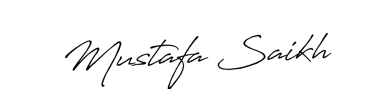 Design your own signature with our free online signature maker. With this signature software, you can create a handwritten (Antro_Vectra_Bolder) signature for name Mustafa Saikh. Mustafa Saikh signature style 7 images and pictures png