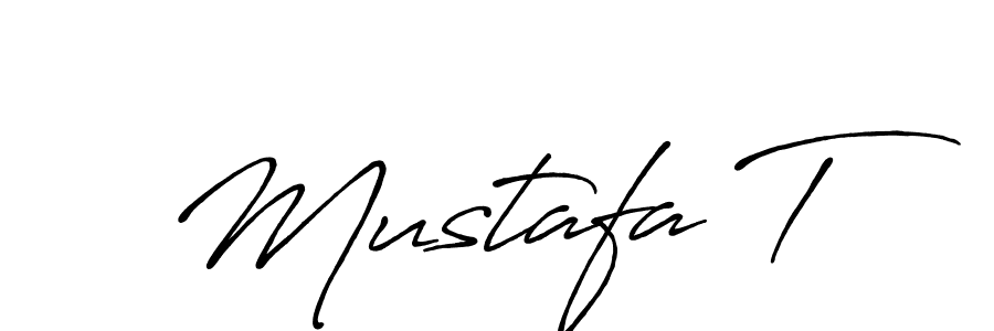 Design your own signature with our free online signature maker. With this signature software, you can create a handwritten (Antro_Vectra_Bolder) signature for name Mustafa T. Mustafa T signature style 7 images and pictures png