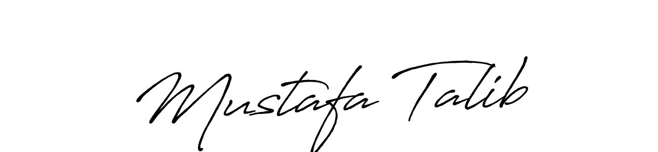 Also we have Mustafa Talib name is the best signature style. Create professional handwritten signature collection using Antro_Vectra_Bolder autograph style. Mustafa Talib signature style 7 images and pictures png