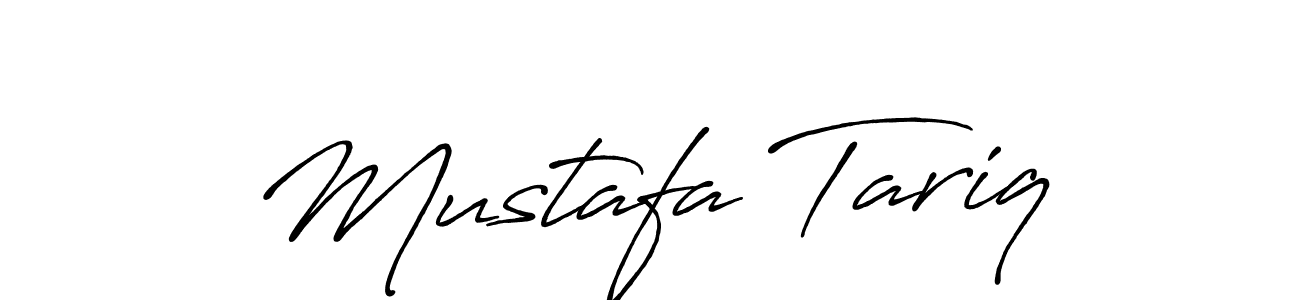 Make a beautiful signature design for name Mustafa Tariq. With this signature (Antro_Vectra_Bolder) style, you can create a handwritten signature for free. Mustafa Tariq signature style 7 images and pictures png