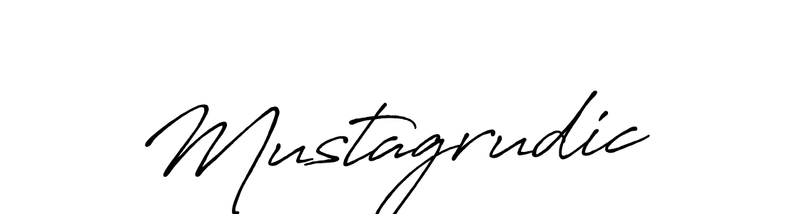 Create a beautiful signature design for name Mustagrudic. With this signature (Antro_Vectra_Bolder) fonts, you can make a handwritten signature for free. Mustagrudic signature style 7 images and pictures png