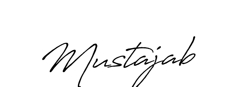 Use a signature maker to create a handwritten signature online. With this signature software, you can design (Antro_Vectra_Bolder) your own signature for name Mustajab. Mustajab signature style 7 images and pictures png