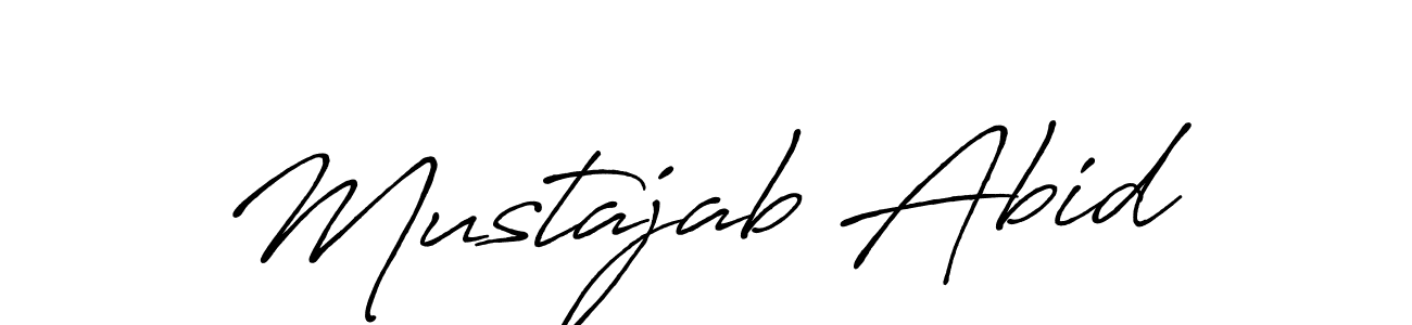 Also we have Mustajab Abid name is the best signature style. Create professional handwritten signature collection using Antro_Vectra_Bolder autograph style. Mustajab Abid signature style 7 images and pictures png