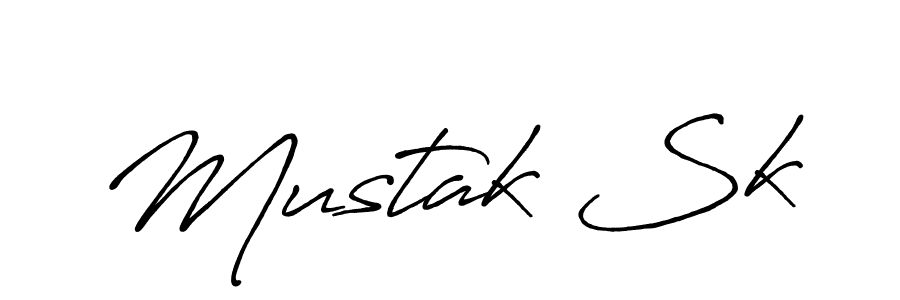 Design your own signature with our free online signature maker. With this signature software, you can create a handwritten (Antro_Vectra_Bolder) signature for name Mustak Sk. Mustak Sk signature style 7 images and pictures png