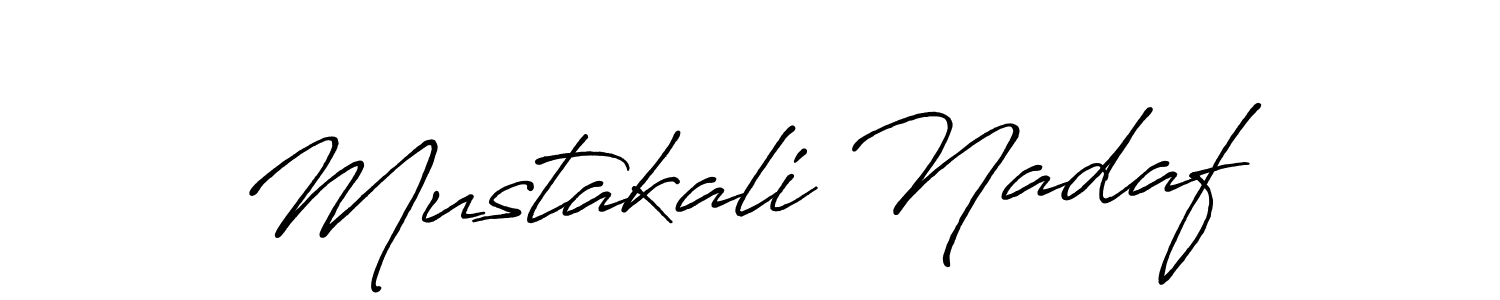 Also we have Mustakali Nadaf name is the best signature style. Create professional handwritten signature collection using Antro_Vectra_Bolder autograph style. Mustakali Nadaf signature style 7 images and pictures png