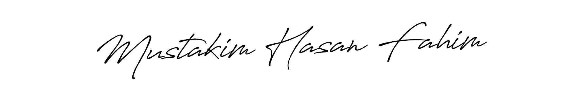 How to make Mustakim Hasan Fahim name signature. Use Antro_Vectra_Bolder style for creating short signs online. This is the latest handwritten sign. Mustakim Hasan Fahim signature style 7 images and pictures png
