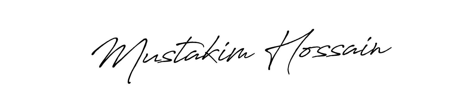 Make a beautiful signature design for name Mustakim Hossain. With this signature (Antro_Vectra_Bolder) style, you can create a handwritten signature for free. Mustakim Hossain signature style 7 images and pictures png
