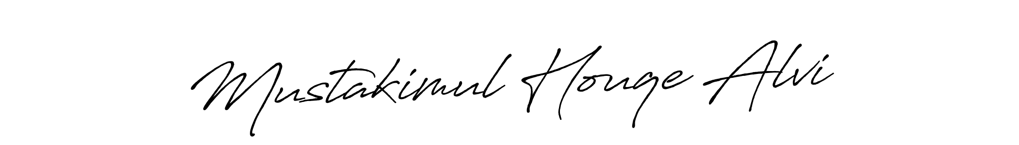 How to make Mustakimul Houqe Alvi name signature. Use Antro_Vectra_Bolder style for creating short signs online. This is the latest handwritten sign. Mustakimul Houqe Alvi signature style 7 images and pictures png