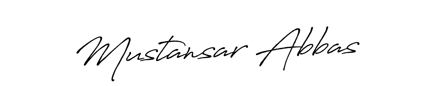 Design your own signature with our free online signature maker. With this signature software, you can create a handwritten (Antro_Vectra_Bolder) signature for name Mustansar Abbas. Mustansar Abbas signature style 7 images and pictures png