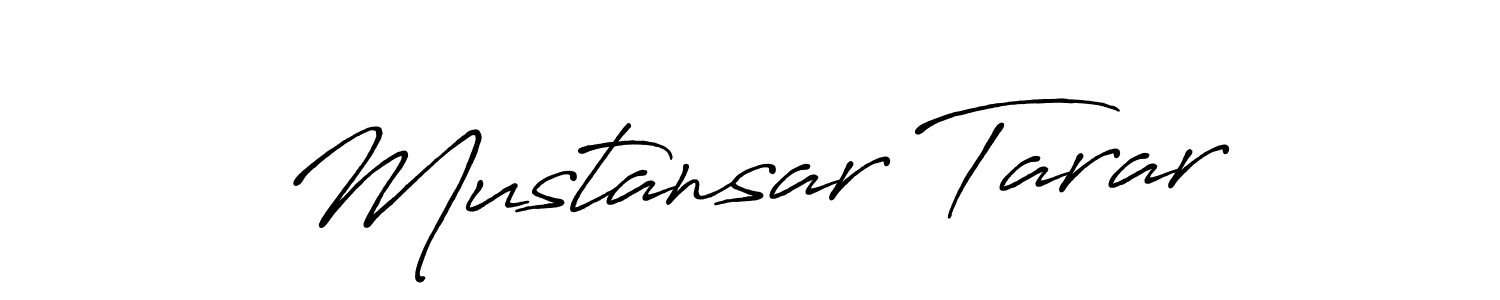 How to make Mustansar Tarar name signature. Use Antro_Vectra_Bolder style for creating short signs online. This is the latest handwritten sign. Mustansar Tarar signature style 7 images and pictures png