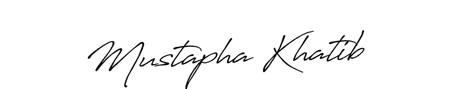 Make a beautiful signature design for name Mustapha Khatib. With this signature (Antro_Vectra_Bolder) style, you can create a handwritten signature for free. Mustapha Khatib signature style 7 images and pictures png