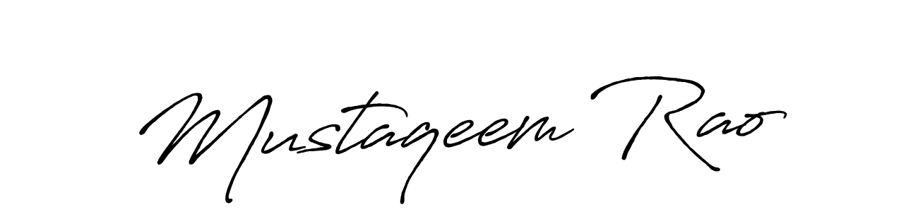 Use a signature maker to create a handwritten signature online. With this signature software, you can design (Antro_Vectra_Bolder) your own signature for name Mustaqeem Rao. Mustaqeem Rao signature style 7 images and pictures png