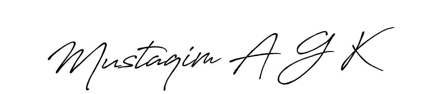 It looks lik you need a new signature style for name Mustaqim A G K. Design unique handwritten (Antro_Vectra_Bolder) signature with our free signature maker in just a few clicks. Mustaqim A G K signature style 7 images and pictures png