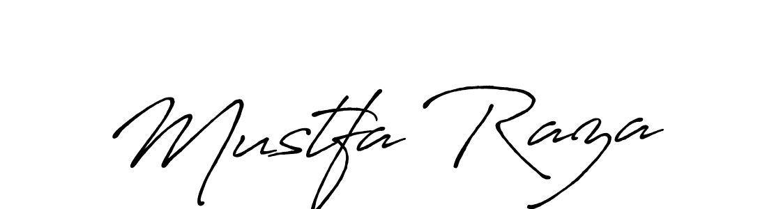 How to make Mustfa Raza name signature. Use Antro_Vectra_Bolder style for creating short signs online. This is the latest handwritten sign. Mustfa Raza signature style 7 images and pictures png