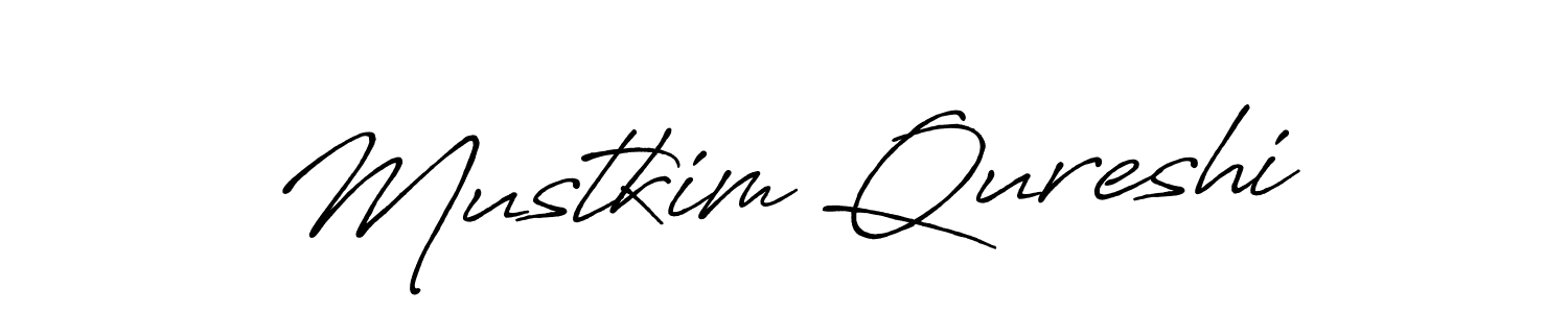 Design your own signature with our free online signature maker. With this signature software, you can create a handwritten (Antro_Vectra_Bolder) signature for name Mustkim Qureshi. Mustkim Qureshi signature style 7 images and pictures png