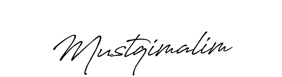 Design your own signature with our free online signature maker. With this signature software, you can create a handwritten (Antro_Vectra_Bolder) signature for name Mustqimalim. Mustqimalim signature style 7 images and pictures png