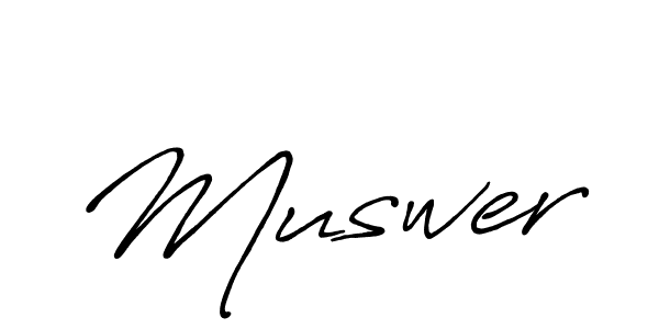 How to make Muswer name signature. Use Antro_Vectra_Bolder style for creating short signs online. This is the latest handwritten sign. Muswer signature style 7 images and pictures png