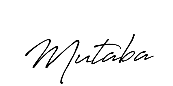 Create a beautiful signature design for name Mutaba. With this signature (Antro_Vectra_Bolder) fonts, you can make a handwritten signature for free. Mutaba signature style 7 images and pictures png