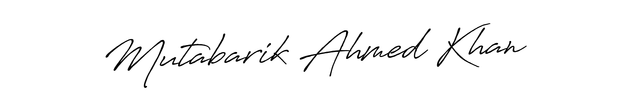 Also we have Mutabarik Ahmed Khan name is the best signature style. Create professional handwritten signature collection using Antro_Vectra_Bolder autograph style. Mutabarik Ahmed Khan signature style 7 images and pictures png