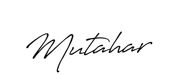 Create a beautiful signature design for name Mutahar. With this signature (Antro_Vectra_Bolder) fonts, you can make a handwritten signature for free. Mutahar signature style 7 images and pictures png