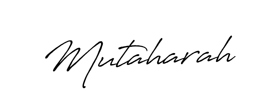 How to make Mutaharah signature? Antro_Vectra_Bolder is a professional autograph style. Create handwritten signature for Mutaharah name. Mutaharah signature style 7 images and pictures png