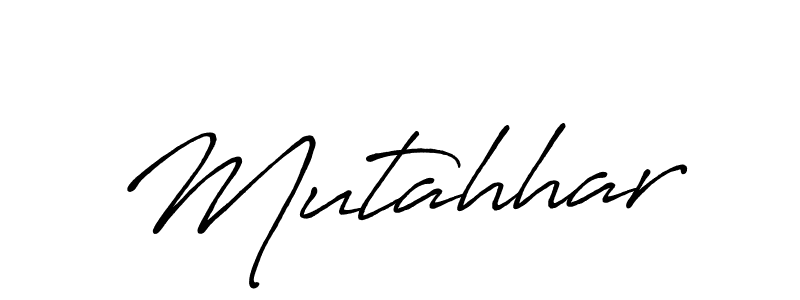 Use a signature maker to create a handwritten signature online. With this signature software, you can design (Antro_Vectra_Bolder) your own signature for name Mutahhar. Mutahhar signature style 7 images and pictures png